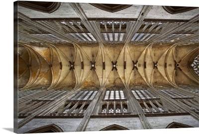 The vaulted ceiling of Vendome Abbey, Loire-et-Cher, Centre, France