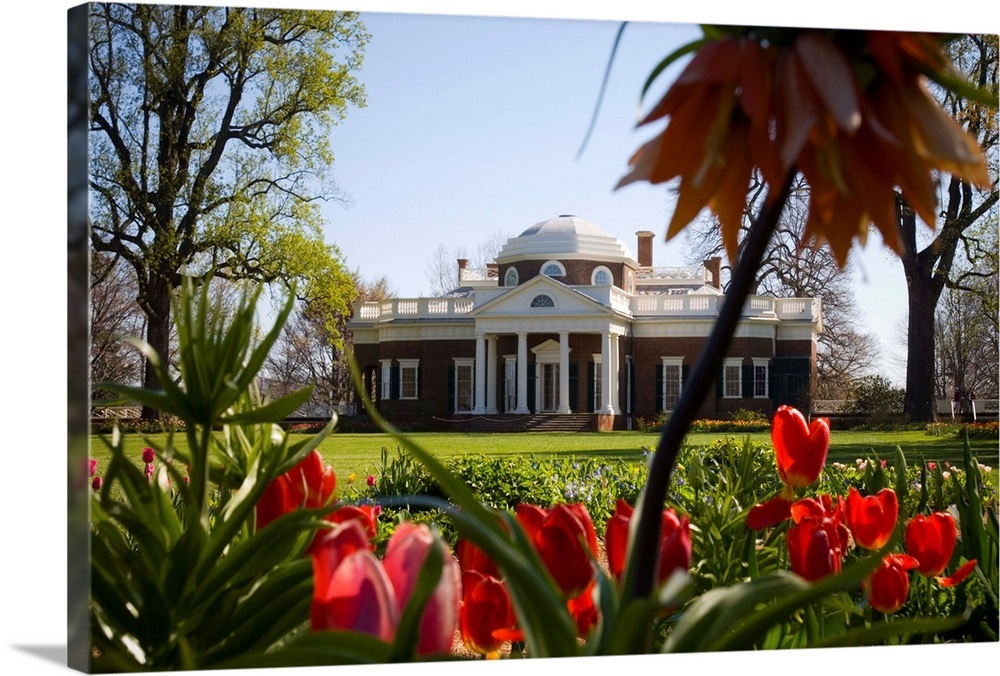 Thomas Jefferson's Monticello, Virginia Wall Art, Canvas Prints, Framed