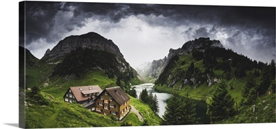 Thunderstorm Coming At Bollenwees Refuge, Canton Of Appenzell, Alpstein, Switzerland