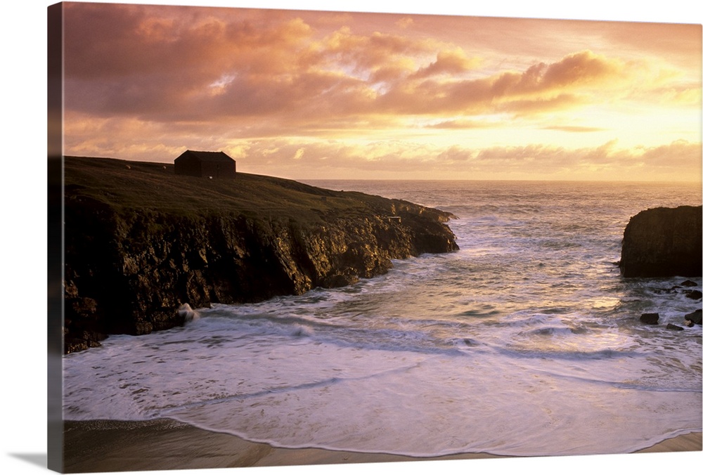 Tiny sandy bay of Port Sto, Isle of Lewis, Outer Hebrides, Scotland