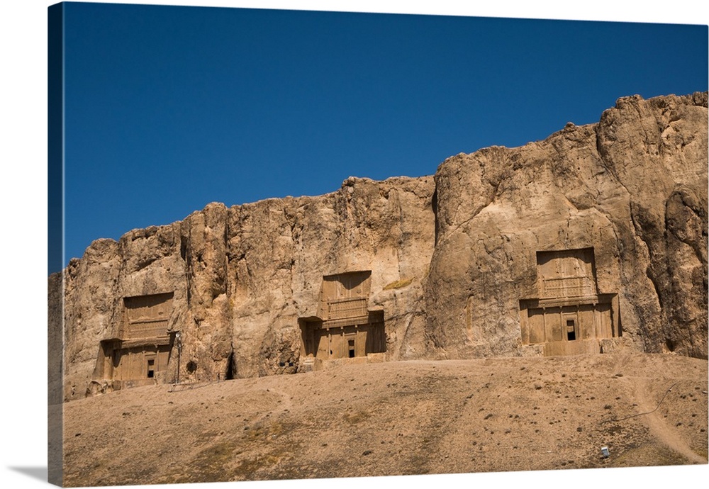Tombs of Darius II, Ataxerxes I and Darius the Great, Naqsh-e Rostam Necropolis, near Persepolis, Iran, Middle East