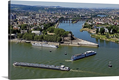 Tongue of Land at Deutsches Eck, Koblenz, Rhineland-Palatinate, Germany