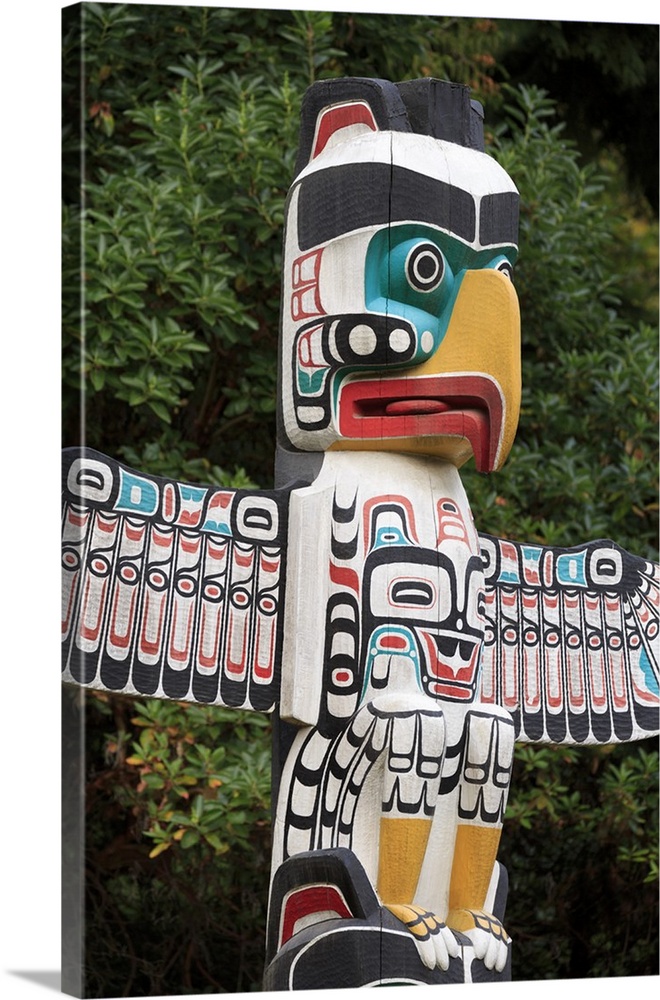 Totem Pole, Stanley Park, Vancouver, British Columbia, Canada, North America