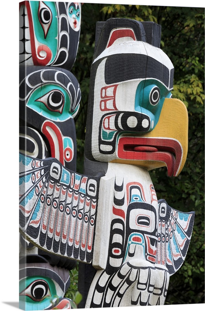 Totem Pole, Stanley Park, Vancouver, British Columbia, Canada, North America
