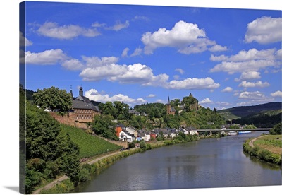 Town of Saarburg on River Saar, Rhineland-Palatinate, Germany
