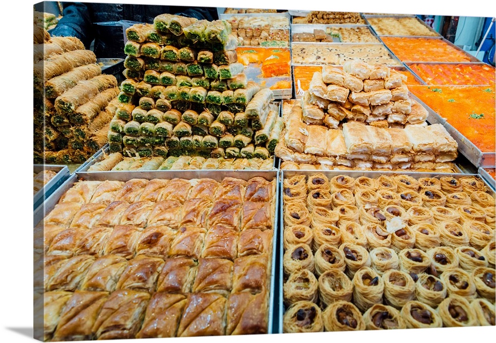 Traditional Israeli sweets in a market in Jerusalem, Israel