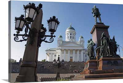 Tsar Alexander II Memorial and Lutheran Cathedral, Senate Square, Helsinki, Finland