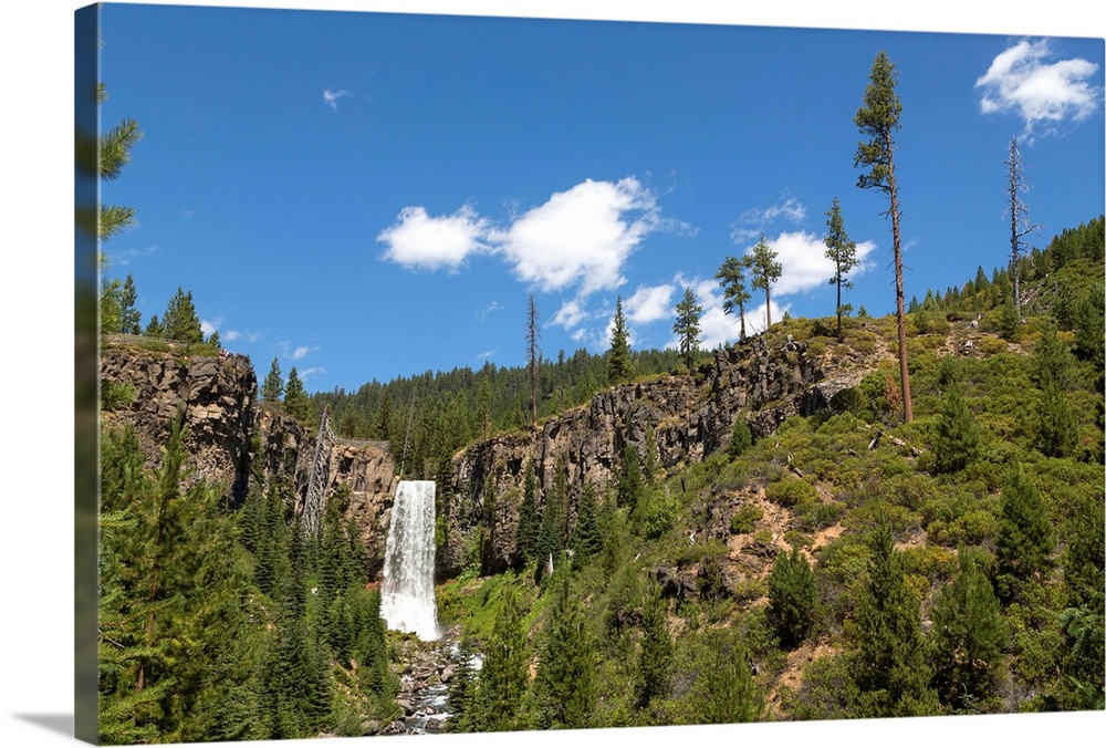 Tumalo Falls, a 97-foot waterfall on Tumalo Creek, in the Cascade Range west of Bend, Oregon