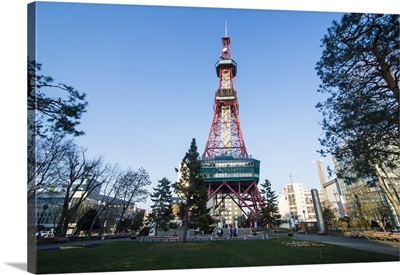 TV tower in downtown Sapporo, Odori Park, Hokkaido, Japan