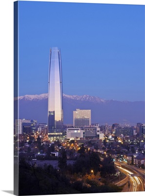 Twilight view from the Parque Metropolitano towards the high raised buildings