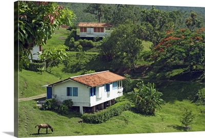 Typical bungalows in the mountain community, Pinar del Rio, Cuba