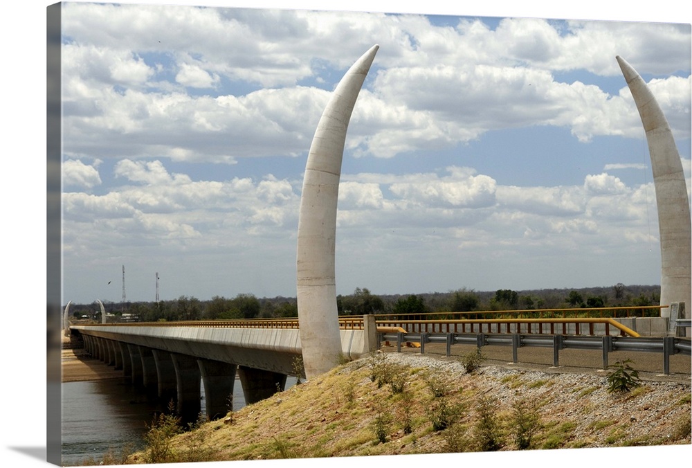 Unity Bridge, recently opened border between Tanzania and Mozambique, Mozambique, Africa
