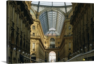 Upmarket shopping, Vittorio Emanuele II Arcade, Milan, Lombardia, Italy