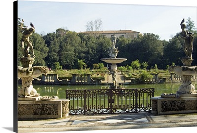 Vasca dell'Isola, Boboli Gardens, Florence, Tuscany, Italy