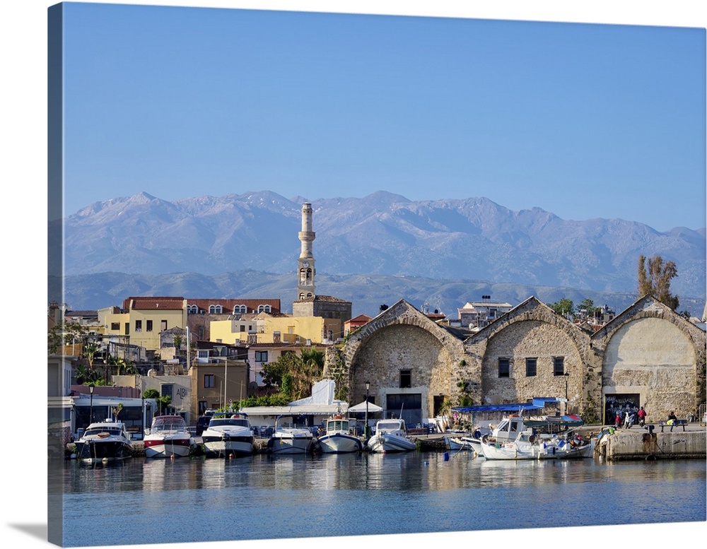 Venetian Shipyards, City of Chania, Crete, Greek Islands, Greece, Europe
