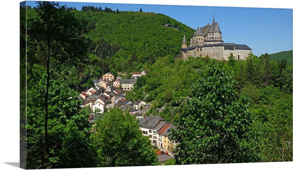 Vianden Castle in the canton of Vianden, Grand Duchy of Luxembourg