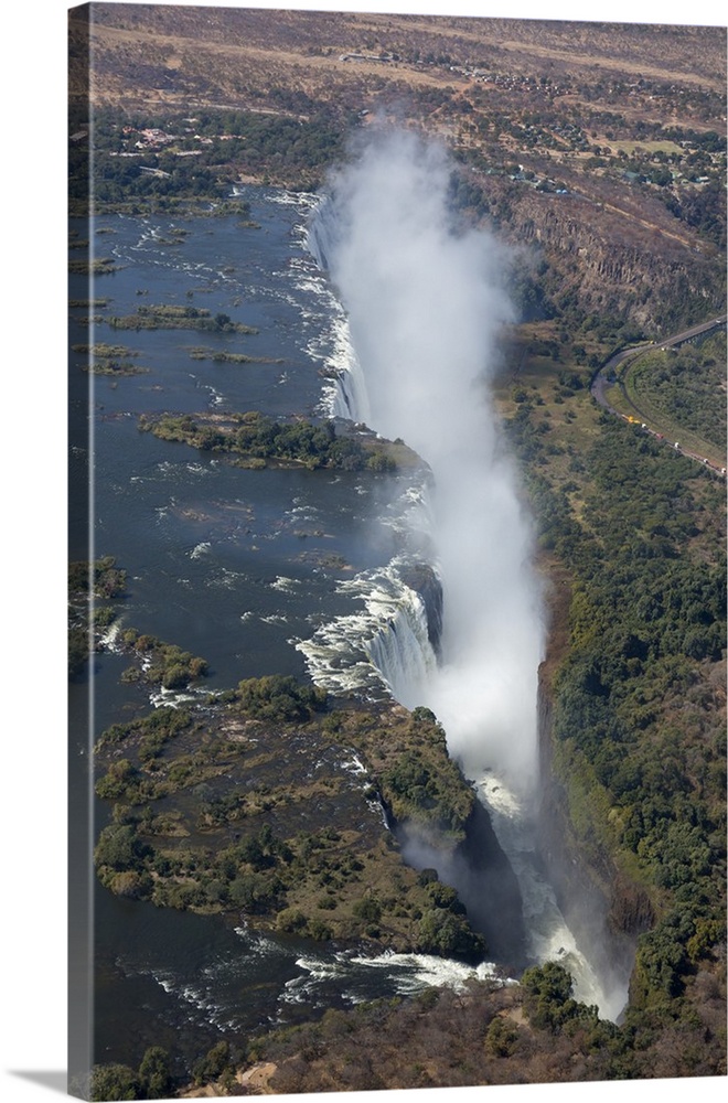Victoria Falls, aerial view, UNESCO World Heritage Site, Zimbabwe, Africa