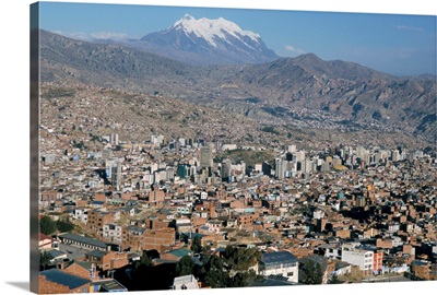 View across city from El Alto, La Paz, Bolivia