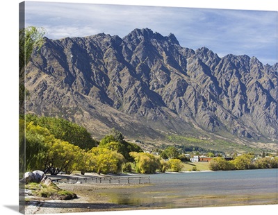 View across Frankton Arm to the Remarkables, New Zealand