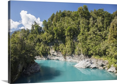 View along the Hokitika River, Hokitika Gorge, New Zealand