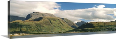 View from Corpach towards Ben Nevis, Highland region, Scotland, UK