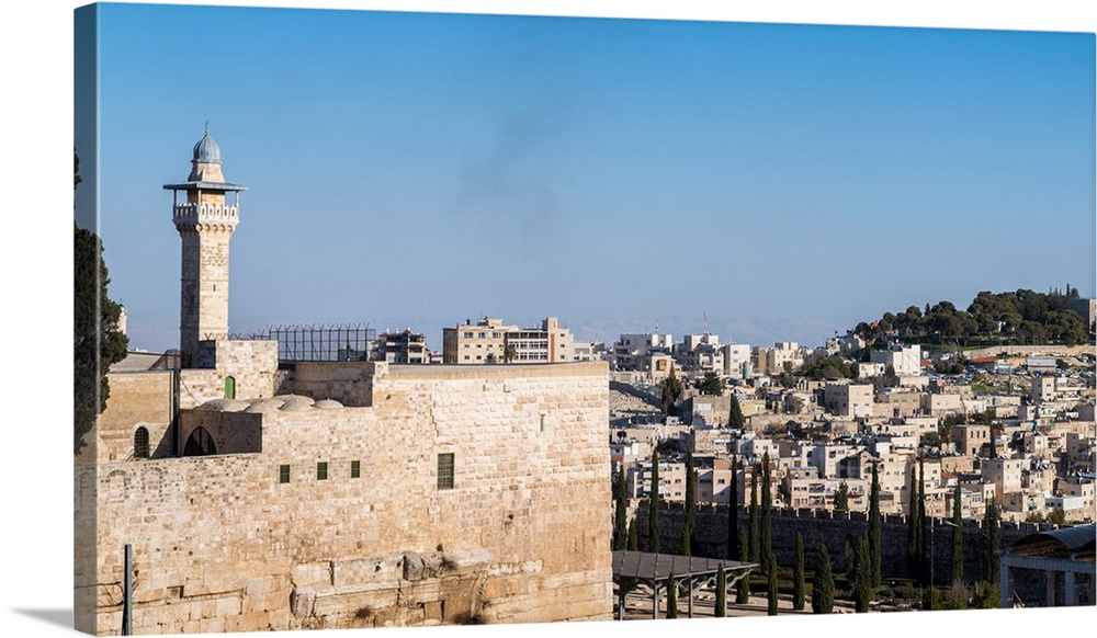 View from Old City of Jerusalem into the outskirts, Jerusalem, Israel