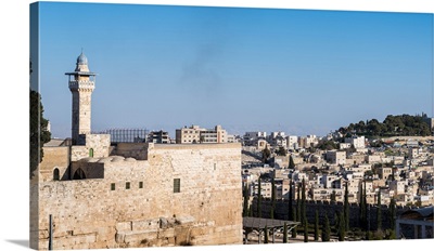 View from Old City of Jerusalem into the outskirts, Jerusalem, Israel