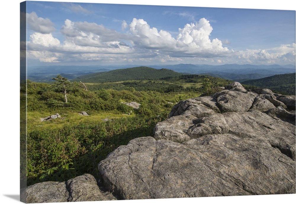 View from one of the many rocky summits of Grayson Highlands State Park, Virginia, United States of America, North America