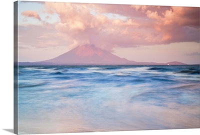 View from San Jorge of Conception Volcano, Ometepe Island, Nicaragua