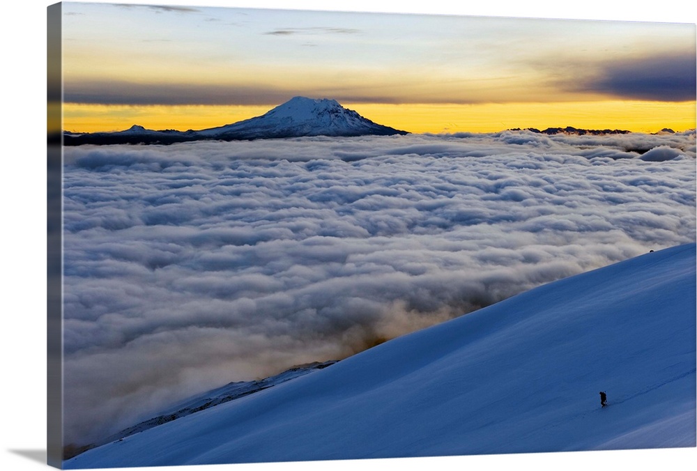 View from Volcan Cotopaxi, highest active volcano in the world, Ecuador
