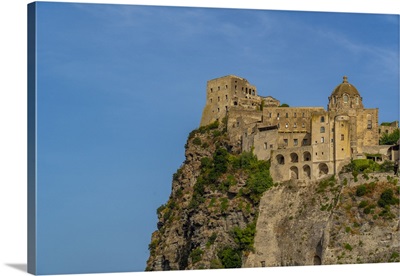 View Of Aragonese Castle At Sunset, Port Of Ischia, Island Of Ischia, Campania, Italy image thumbnail