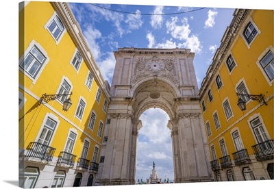 View Of Arco Da Rua Augusta On A Sunny Day, Lisbon, Portugal