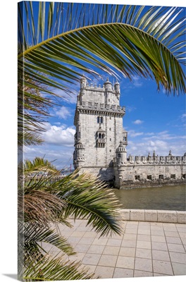 View Of Belem Tower (Torre De Belem) On A Sunny Day, Lisbon, Portugal