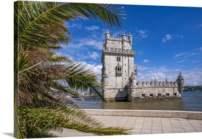 View Of Belem Tower (Torre De Belem) On A Sunny Day, Lisbon, Portugal