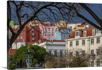 View Of Colourful Houses, Lisbon, Portugal
