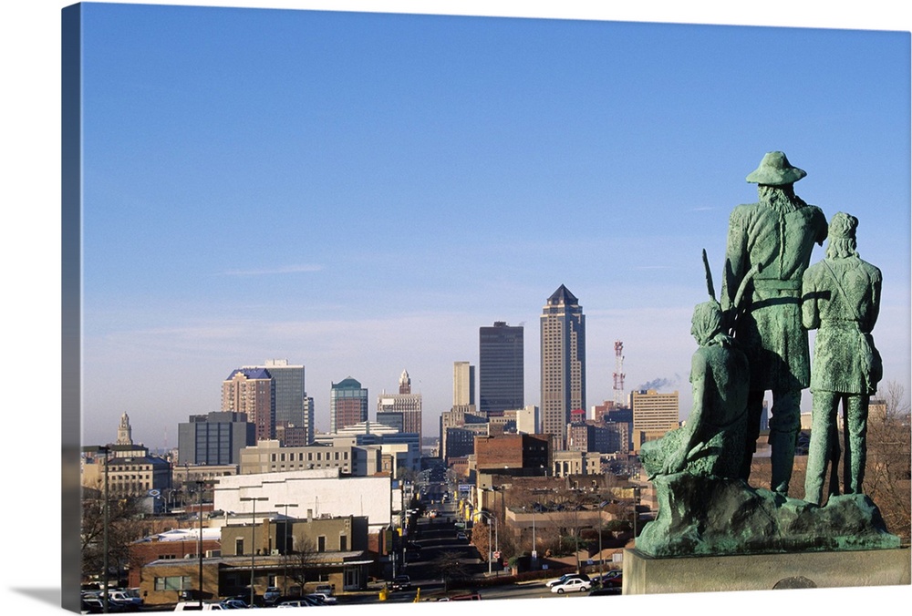 View of Downtown from State Capitol, Des Moines, Iowa