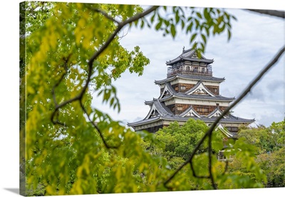 View Of Hiroshima Castle, With Museum, Motomachi, Naka Ward, Hiroshima, Honshu, Japan
