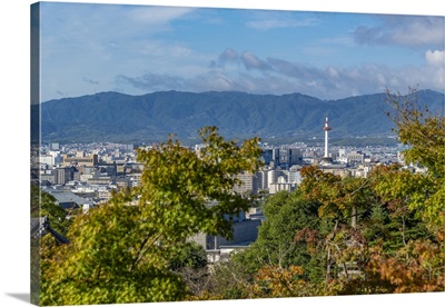 View Of Kyoto And Nidec Kyoto Tower From Kiyomizu-Dera Temple, Japan