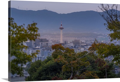 View Of Kyoto And Nidec Kyoto Tower From Kiyomizu-Dera Temple, Japan