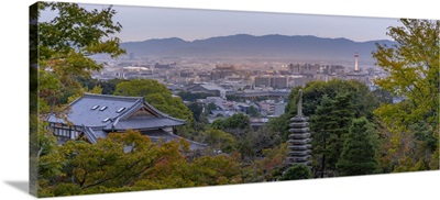 View Of Kyoto And Nidec Kyoto Tower From Kiyomizu-Dera Temple, Japan