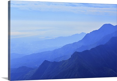 View Of Misty Mountains From Hanpo Pass At Lushan, Jiujiang City, Jiangxi, China