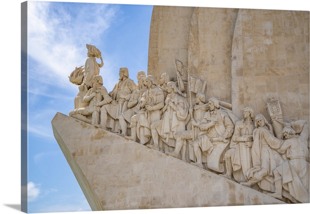 View of Monument to the Discoveries (Padrao dos Descobrimentos) on a sunny day, Lisbon, Portugal, Europe