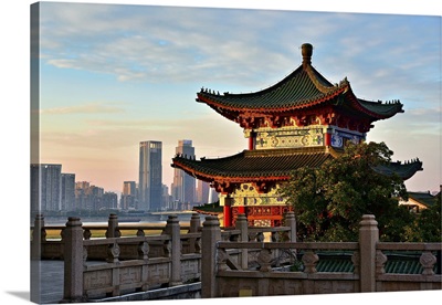 View Of Nanchang City From The Pavilion Of Prince Teng. Nanchang, Jiangxi, China