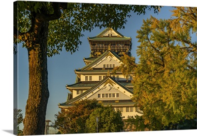 View Of Osaka Castle (Osaka-Jo) On A Sunny Day, Chuo Ward, Osaka, Honshu, Japan