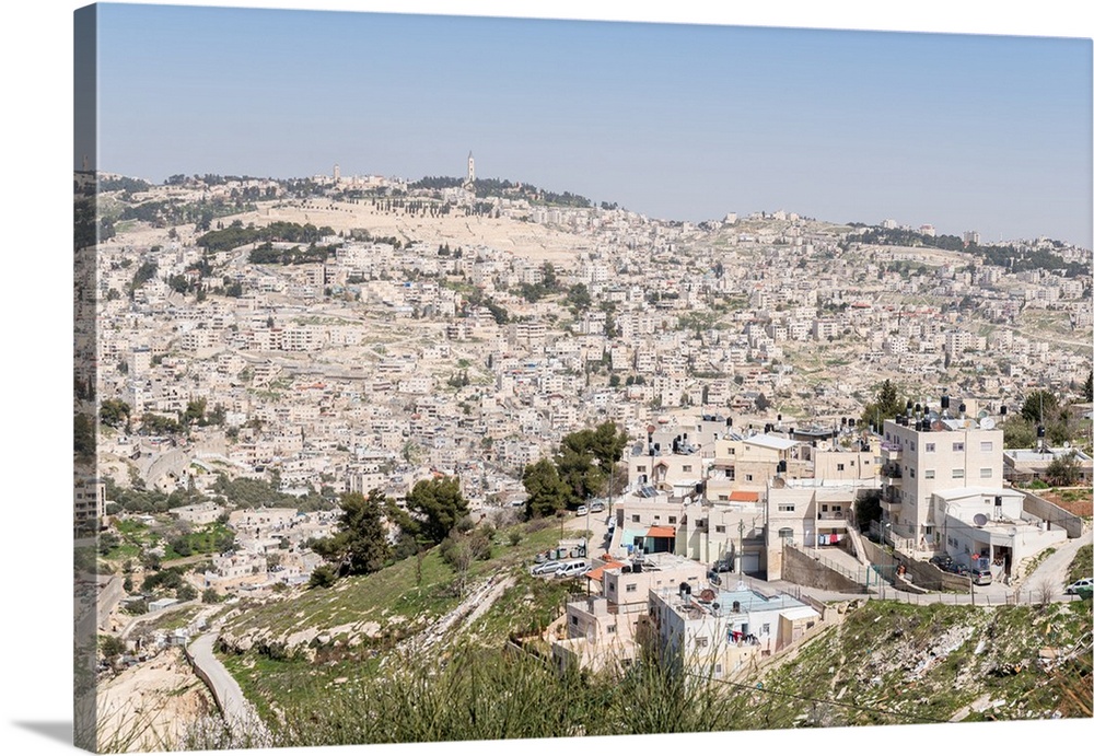 View of outskirts of Jerusalem from the Old City, Jerusalem, Israel