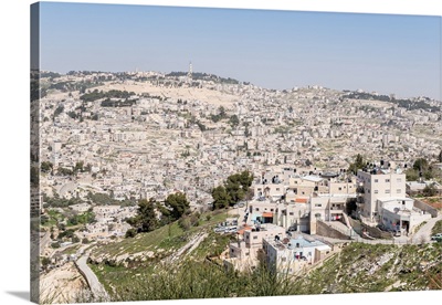 View of outskirts of Jerusalem from the Old City, Jerusalem, Israel