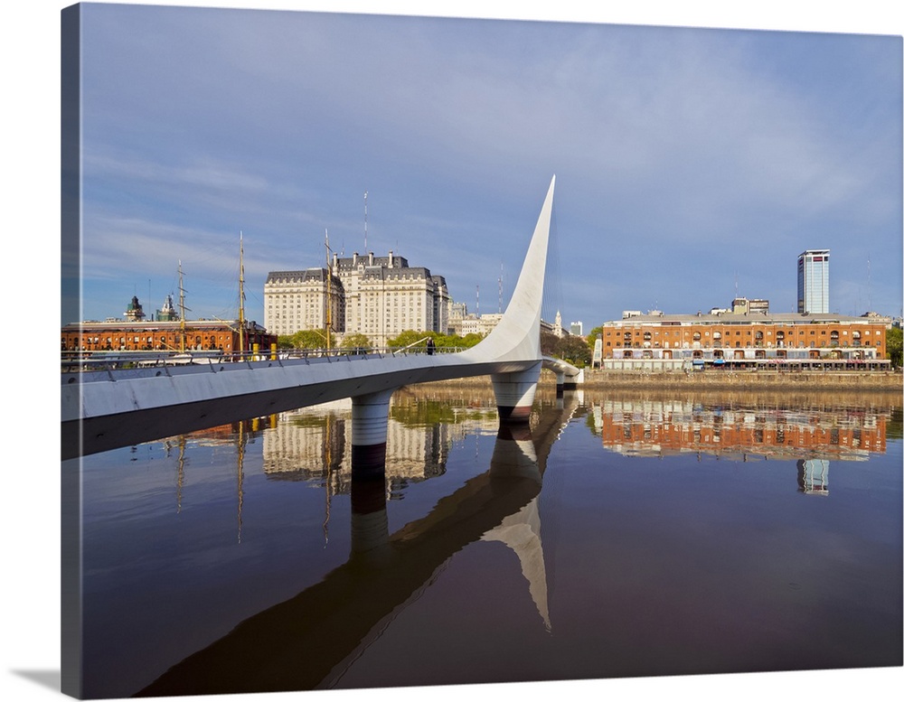 View of Puente de la Mujer in Puerto Madero, City of Buenos Aires, Buenos Aires Province, Argentina, South America