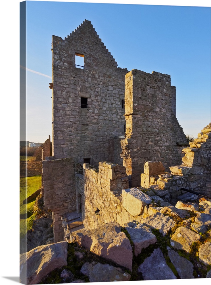 View of the Craigmillar Castle, Edinburgh, Lothian, Scotland, United Kingdom, Europe