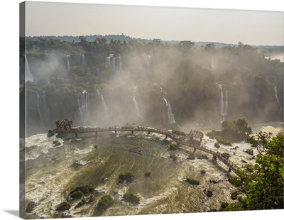 View of the Devil's Throat, part of Iguazu Falls, Foz do Iguacu, State of Parana, Brazil