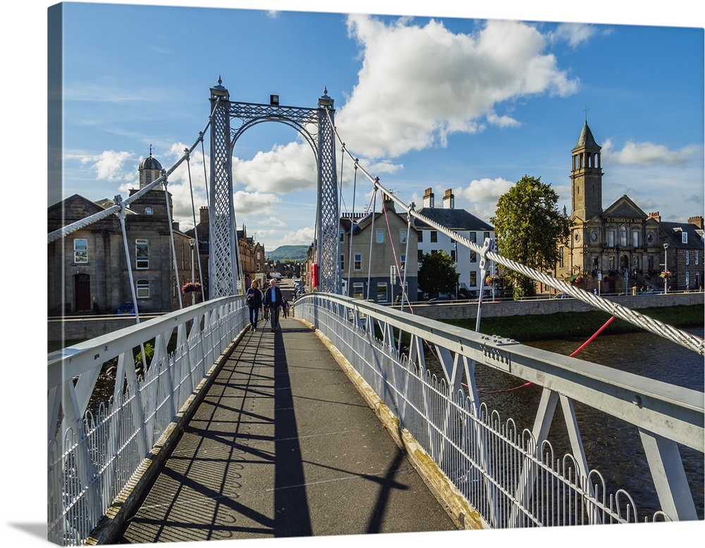 View of the Greig Street Bridge, Inverness, Highlands, Scotland, United Kingdom, Europe